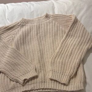 Elegant Beige Knit Sweater